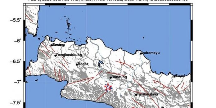 Gempa Guncang Kabupaten Bandung Berkekuatan 2,9 Skala Richter