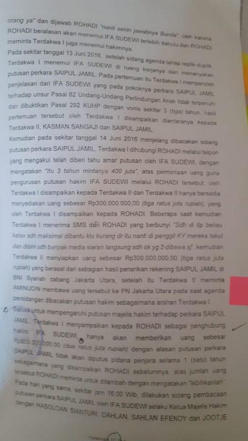 Rohadi Sebagai Penghubung, Ada Kekhilafan Hakim Dalam Putusan