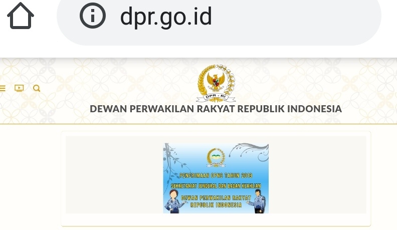 Situs DPR Sudah Bisa Diakses