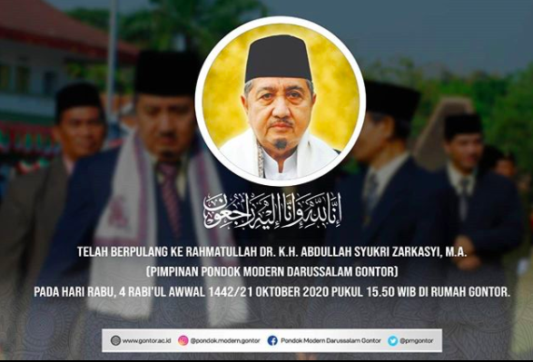 Kabar Duka Pesantren Gontor: KH Abdullah Syukri Zarkasyi Wafat