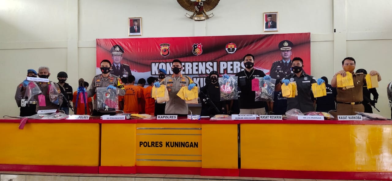 Polres Kuningan Ungkap 10 Kasus Narkoba