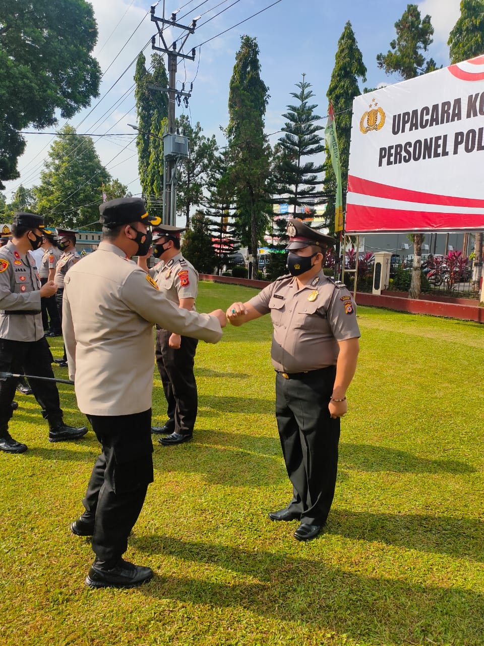 Puluhan Personel Polres Kuningan Naik Pangkat