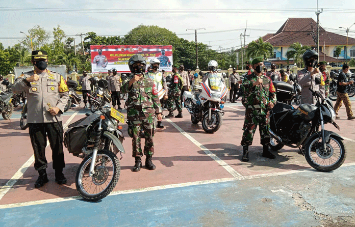 Polres-Kodim Distribusikan Bantuan Pangan Terdampak PPKM Darurat