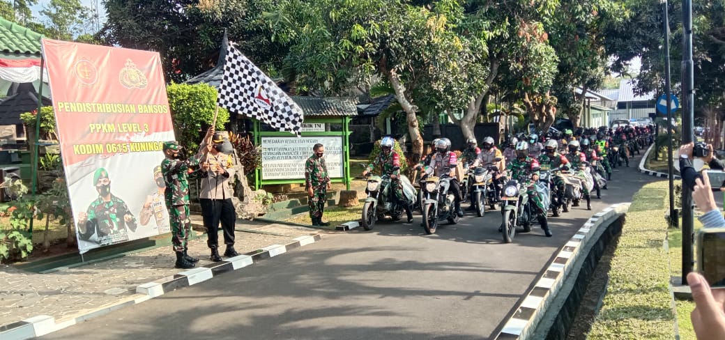 Kodim Kuningan Salurkan 15 Ton Beras