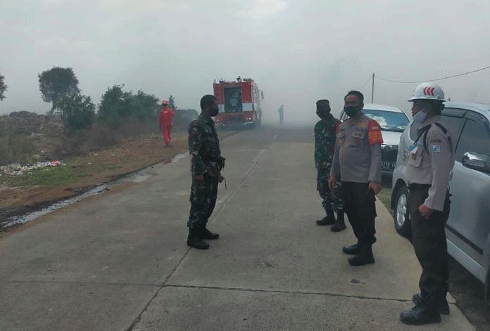 Limbah Kayu Putih Terbakar, Warga Terisi Mulai Resah