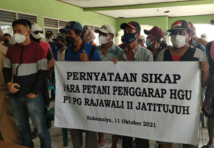 11 Desa Penggarap Lahan HGU PG Rajawali II Tolak F-Kamis